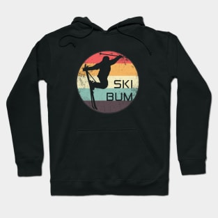 Classic Ski Bum | Skier Tail Grab Silhouette Hoodie